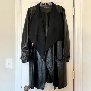 Andrew Marc Suede Leather Extra Long Jacket